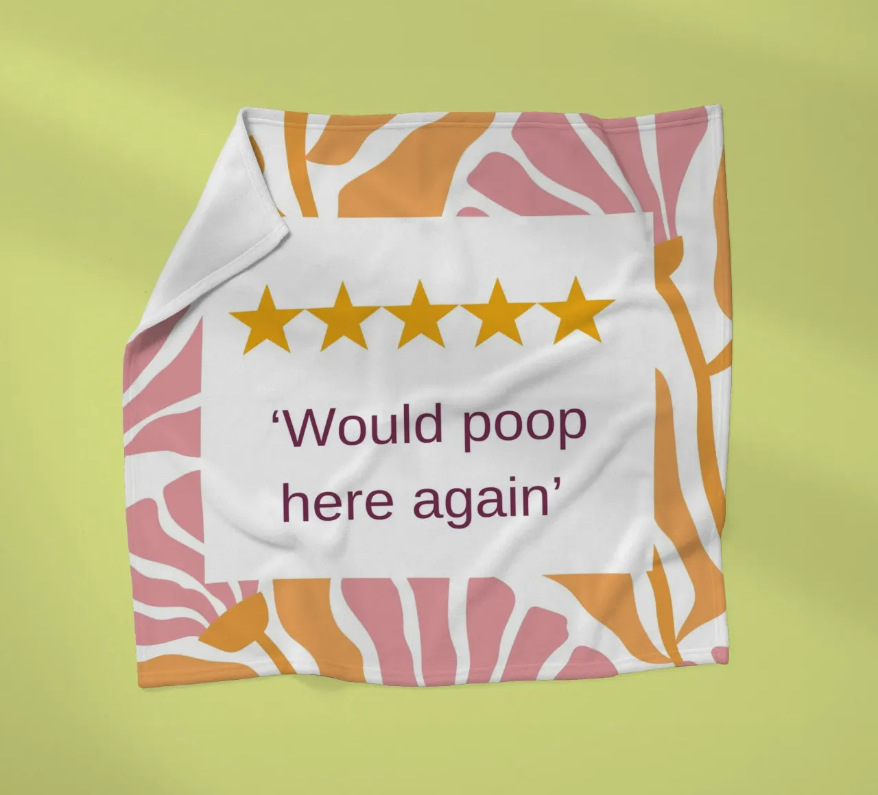Funny Toilet Decor 03 fleece blanket by Wordswordswords