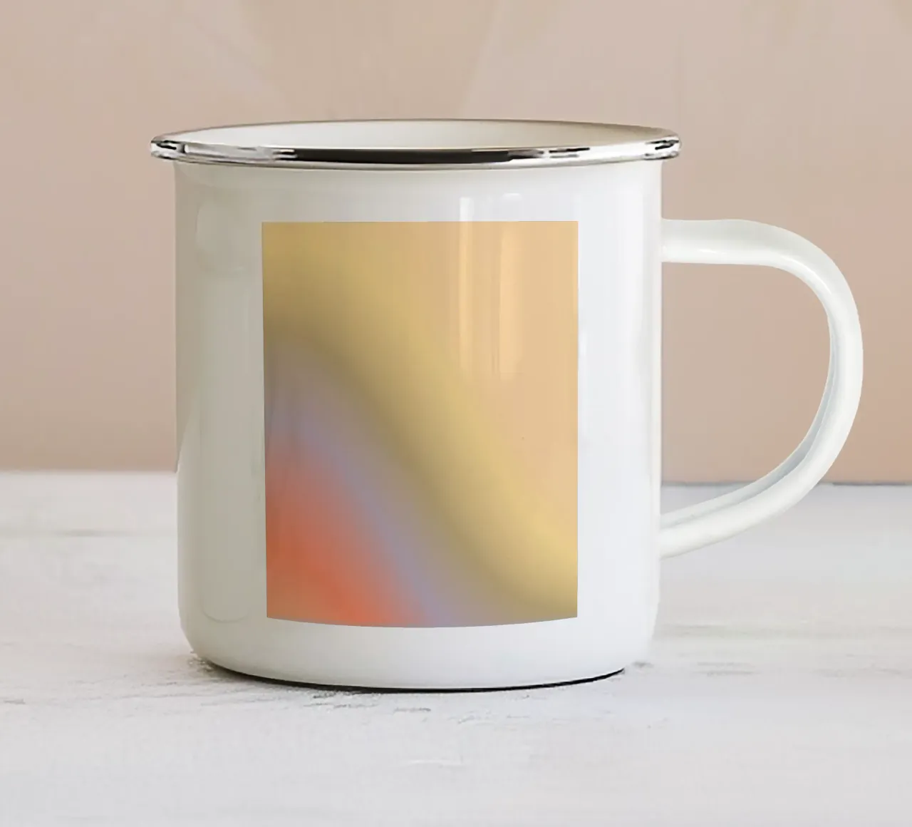 KEEP THE SUNSHINE IN YOUR HEART tazza in smalto da ÂME LIBRE STUDIO