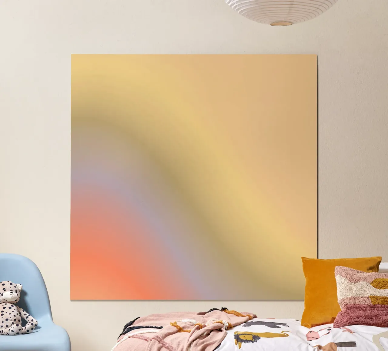 KEEP THE SUNSHINE IN YOUR HEART poster con telaio in legno da ÂME LIBRE STUDIO