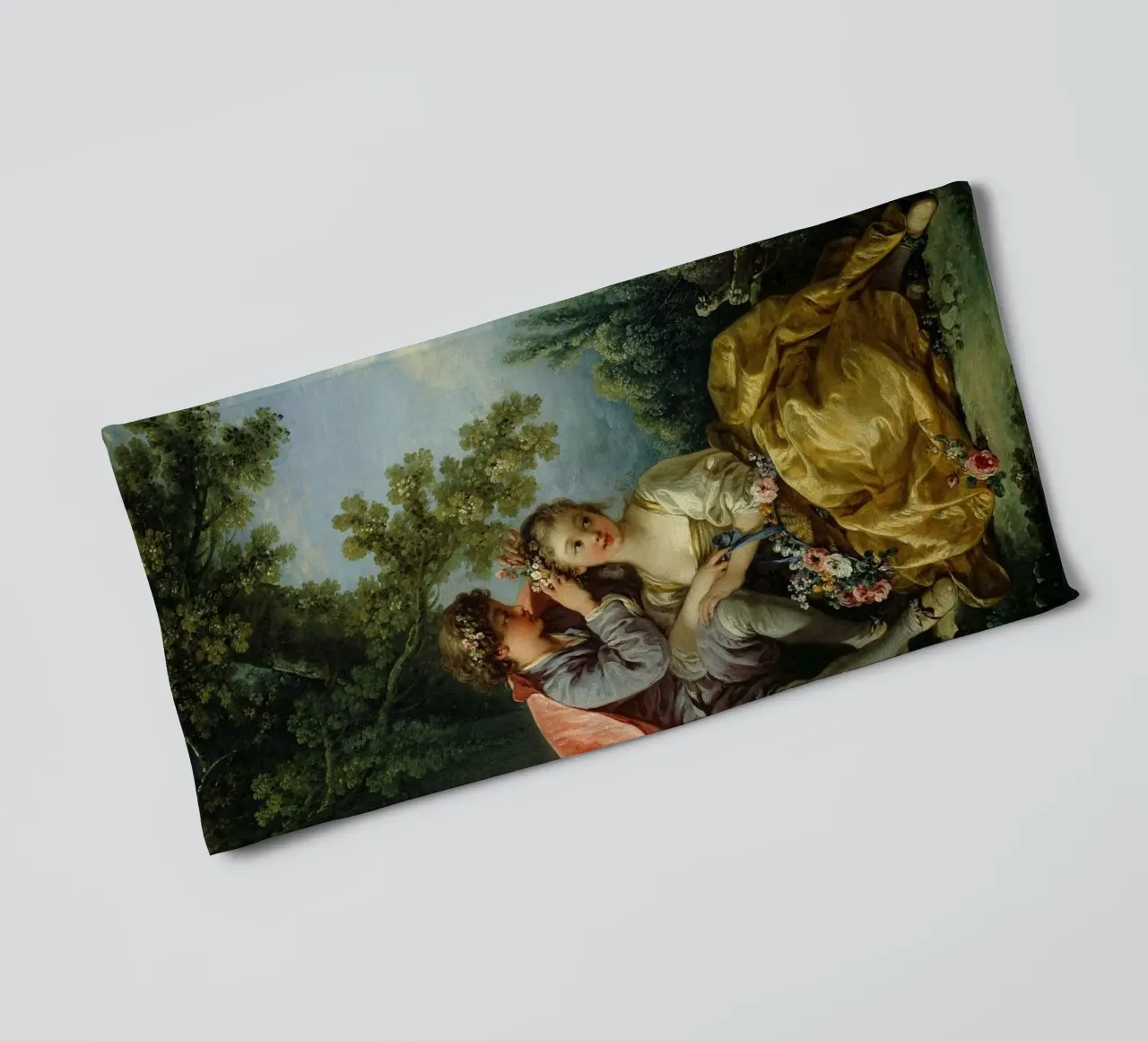 François Boucher - The Four Seasons, Spring serviette de bain de Timeless Artworks