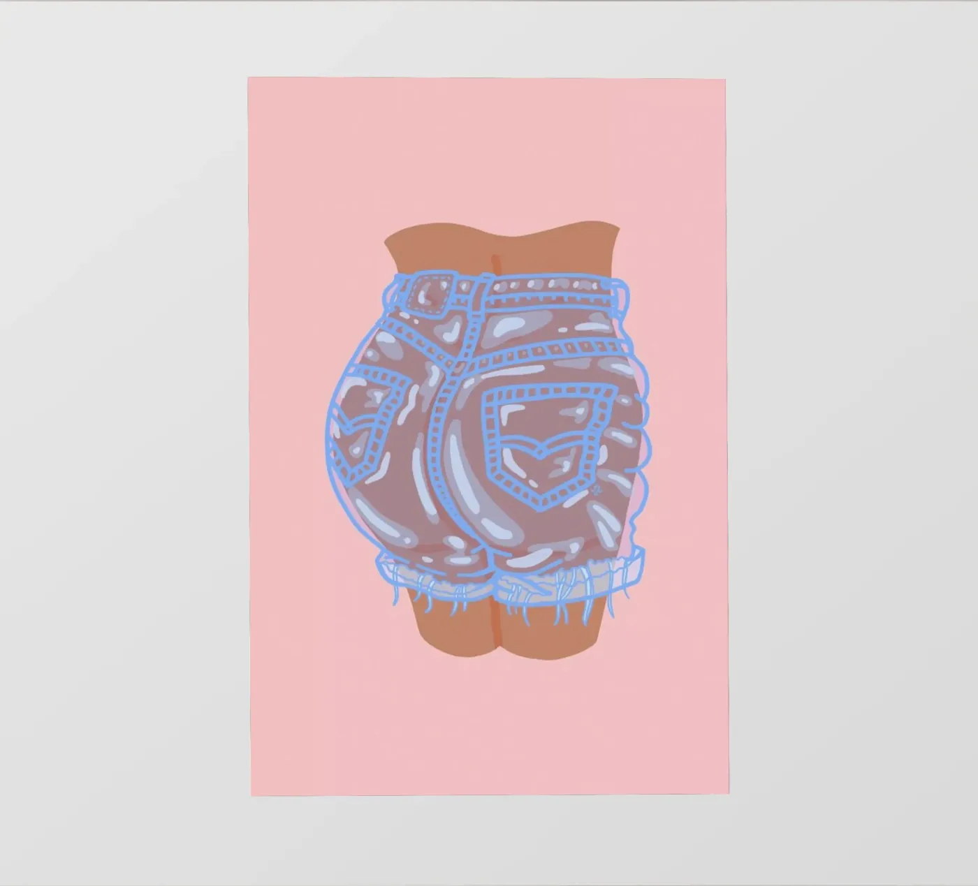 Bubble Butt Backlit Folie von Laura O'Connor