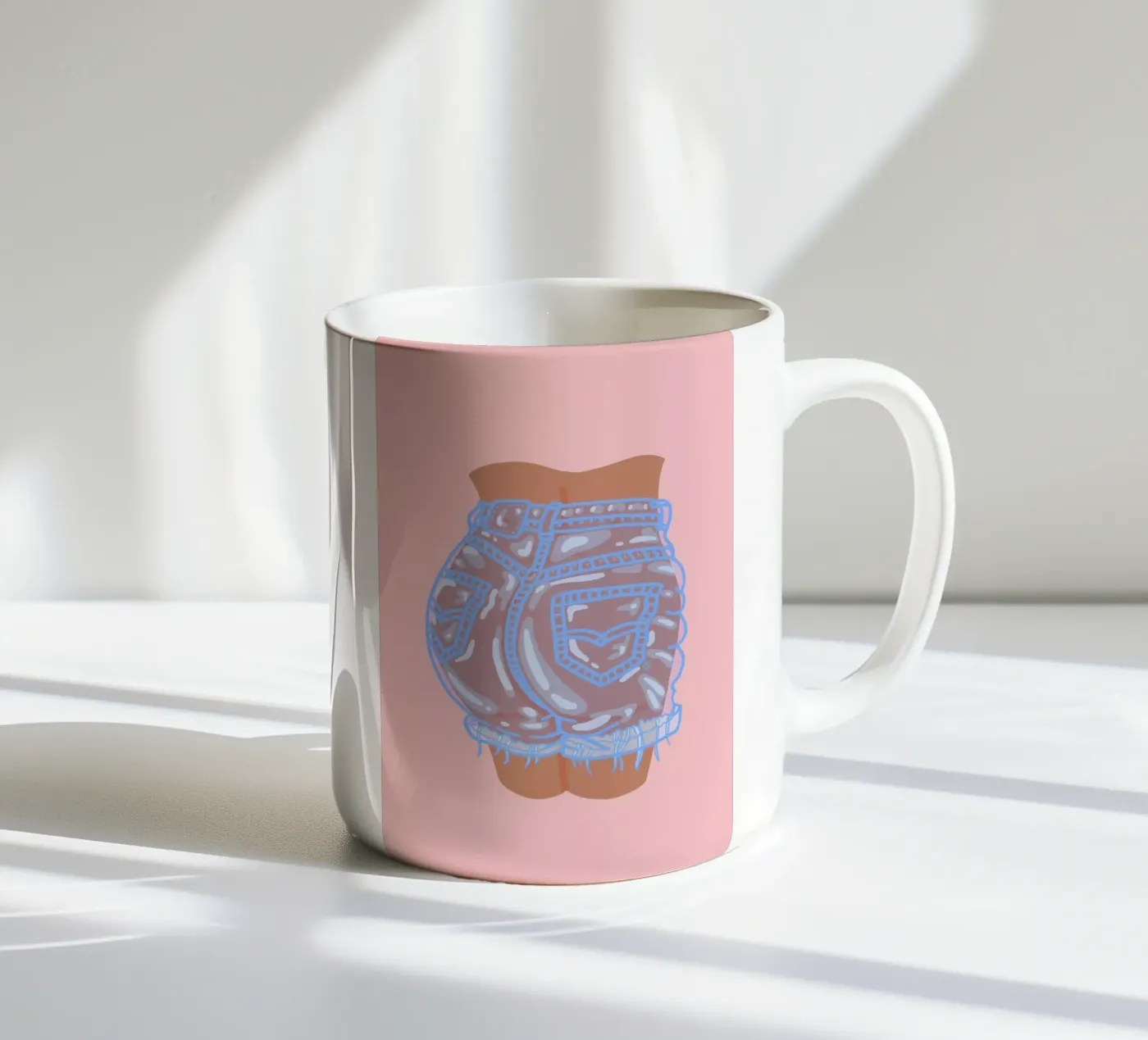 Bubble Butt ceramic mug by Laura O'Connor