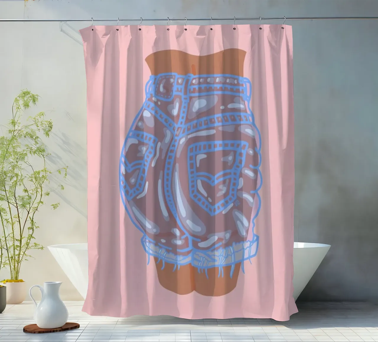 Bubble Butt Duschvorhang von Laura O'Connor