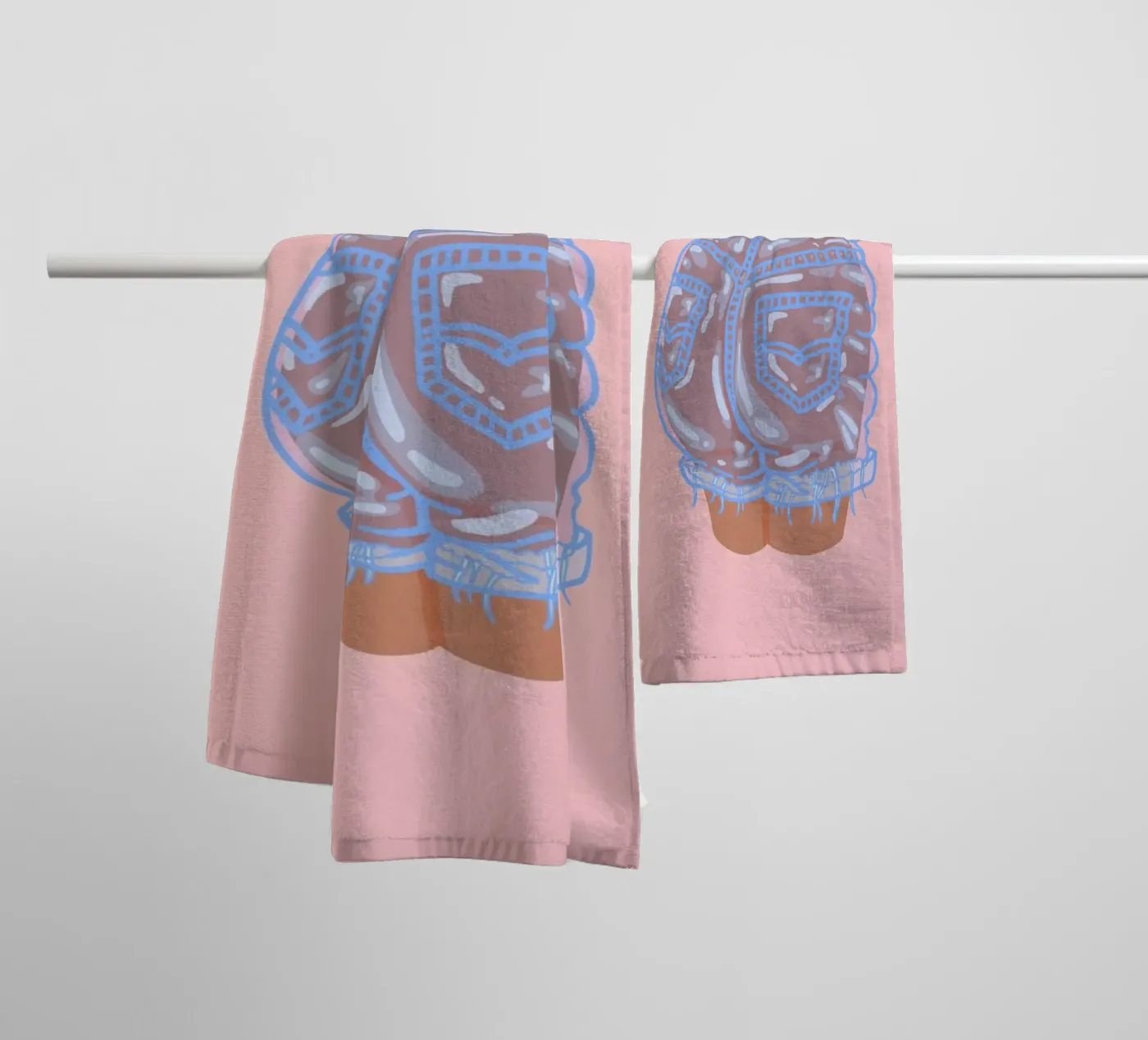 Bubble Butt towel by Laura O'Connor