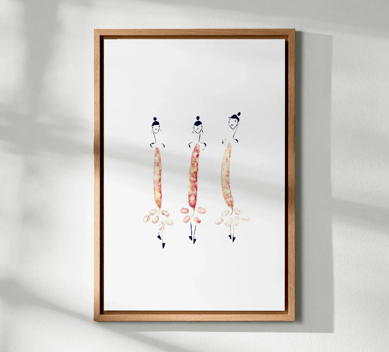 Cranberry Bean Trio tela con Cornice a cassetta da Gretchen Roehrs