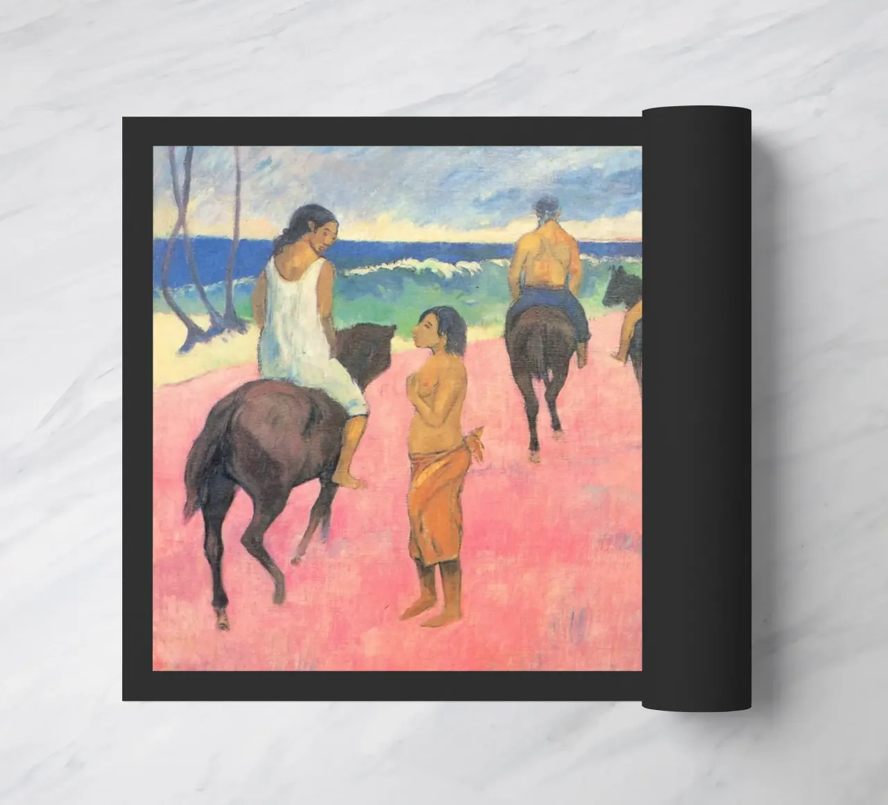 Paul Gauguin - Cavaliere sulla spiaggia (Hiva Hoa) zerbino da Timeless Artworks