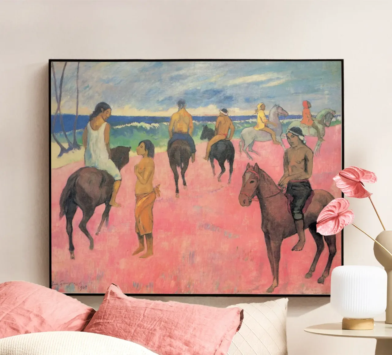Paul Gauguin - Cavaliere sulla spiaggia (Hiva Hoa) plexiglass da Timeless Artworks