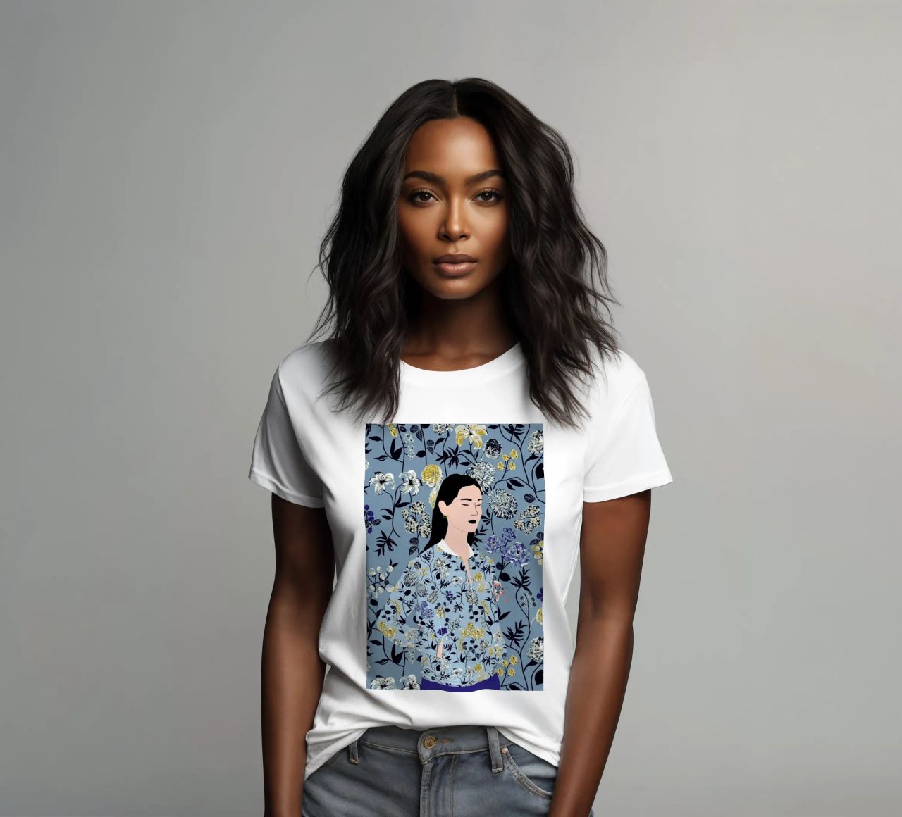 Cameleon women's fitted t-shirt by Céleste Wallaert