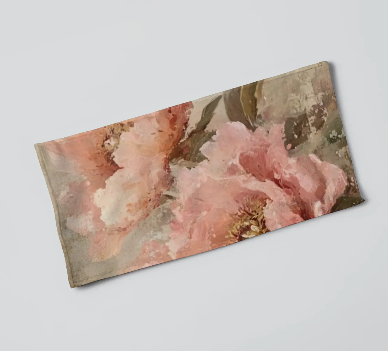 Vintage Roses On A Grunge Rustic Background towel by Flower Garden - Uta Naumann