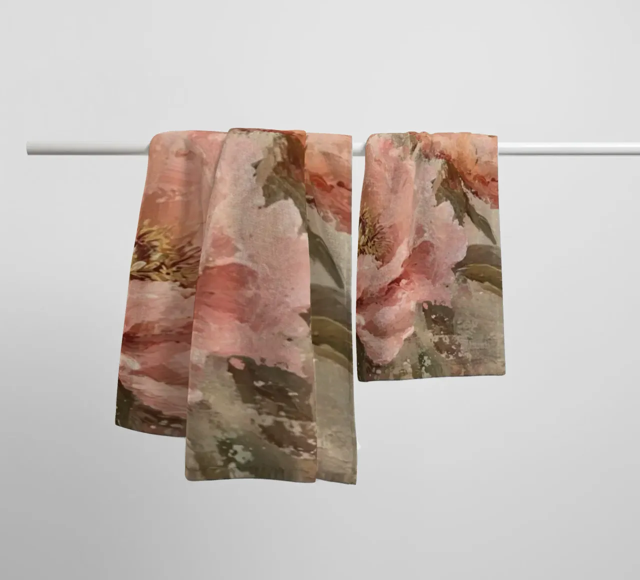 Vintage Roses On A Grunge Rustic Background towel by Flower Garden - Uta Naumann