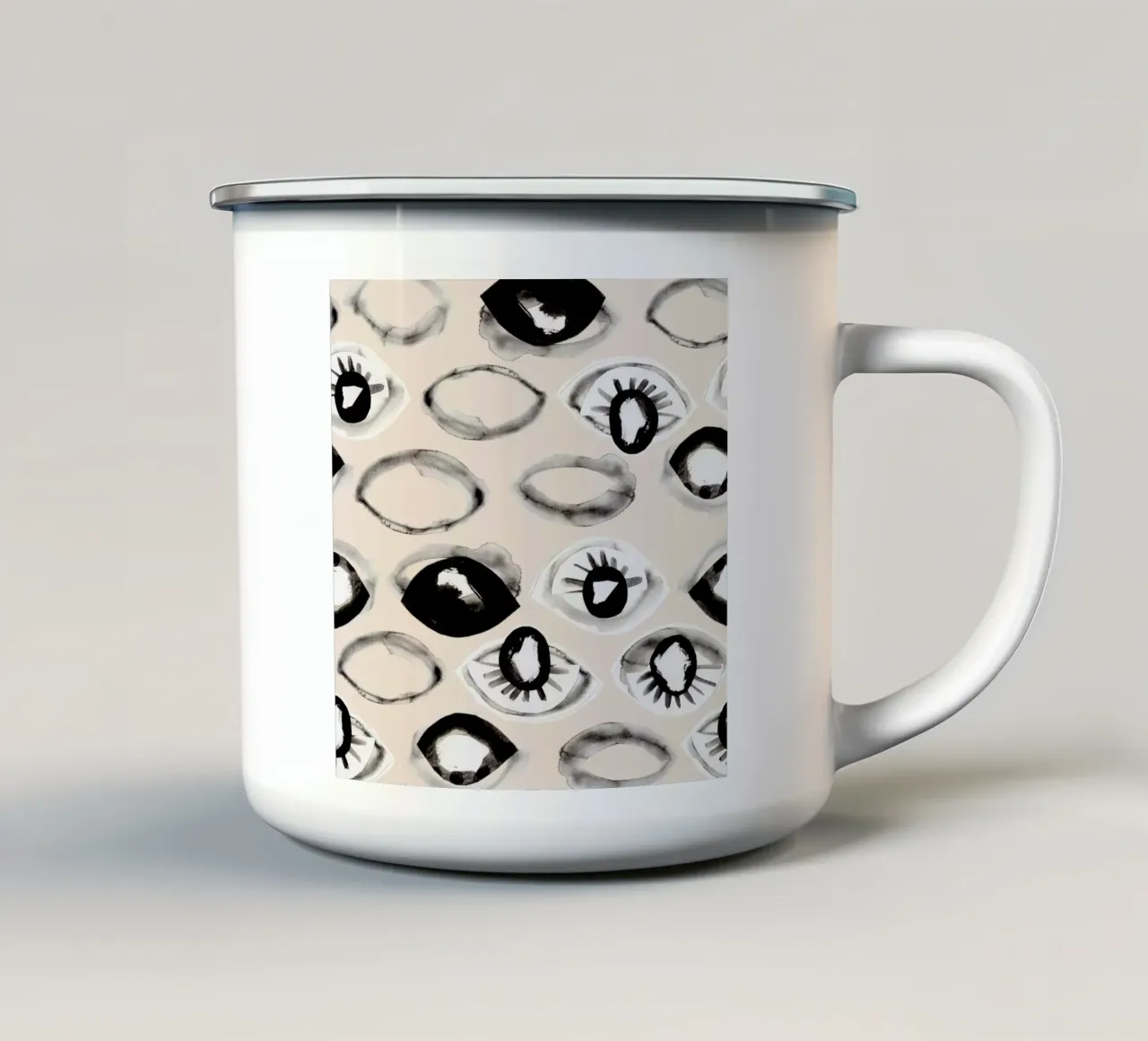 Eyes Ink I tazza in smalto da Farina Kuklinski