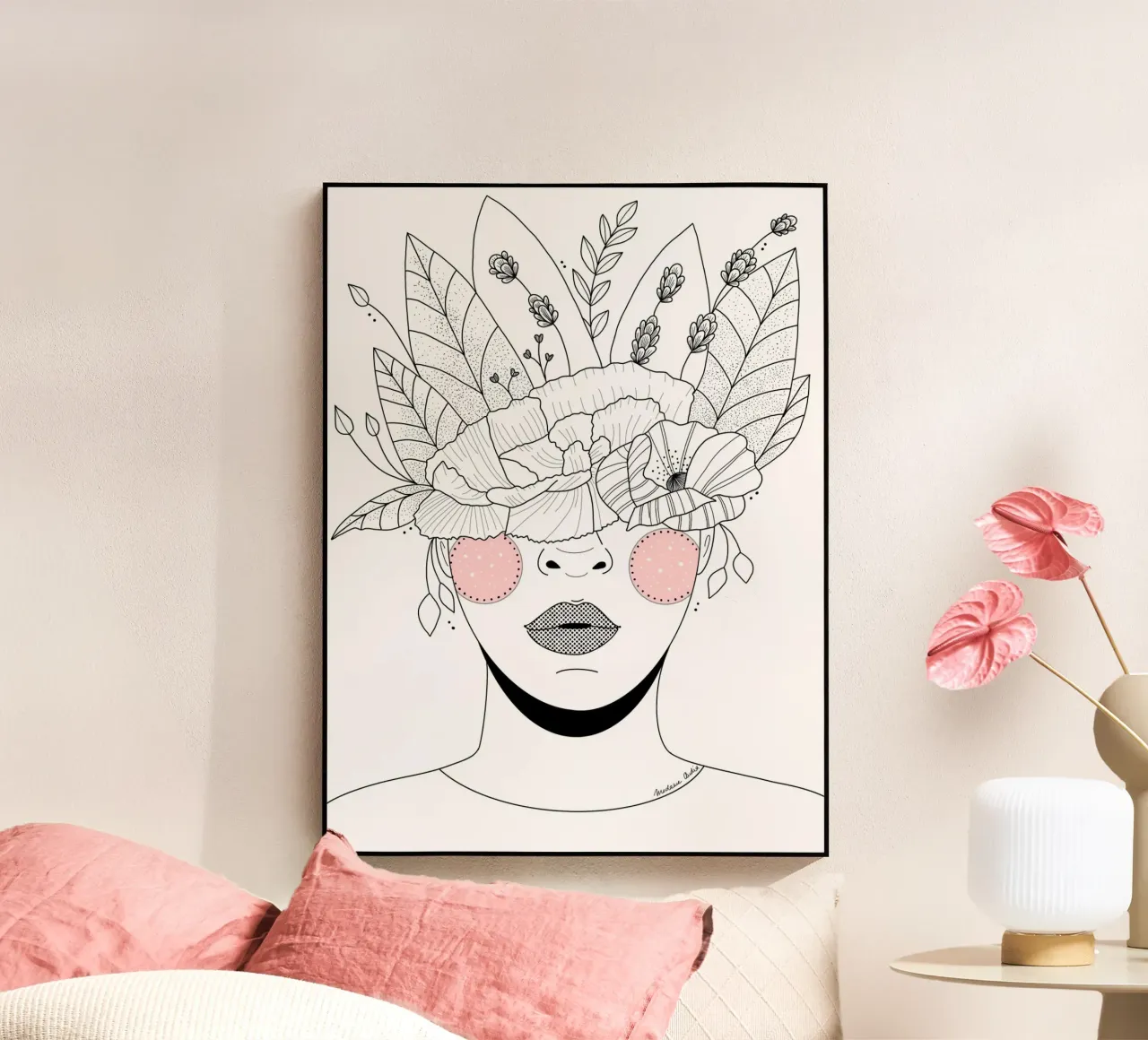 Blossom - Fineline Art acrylic glass by Madame Andia