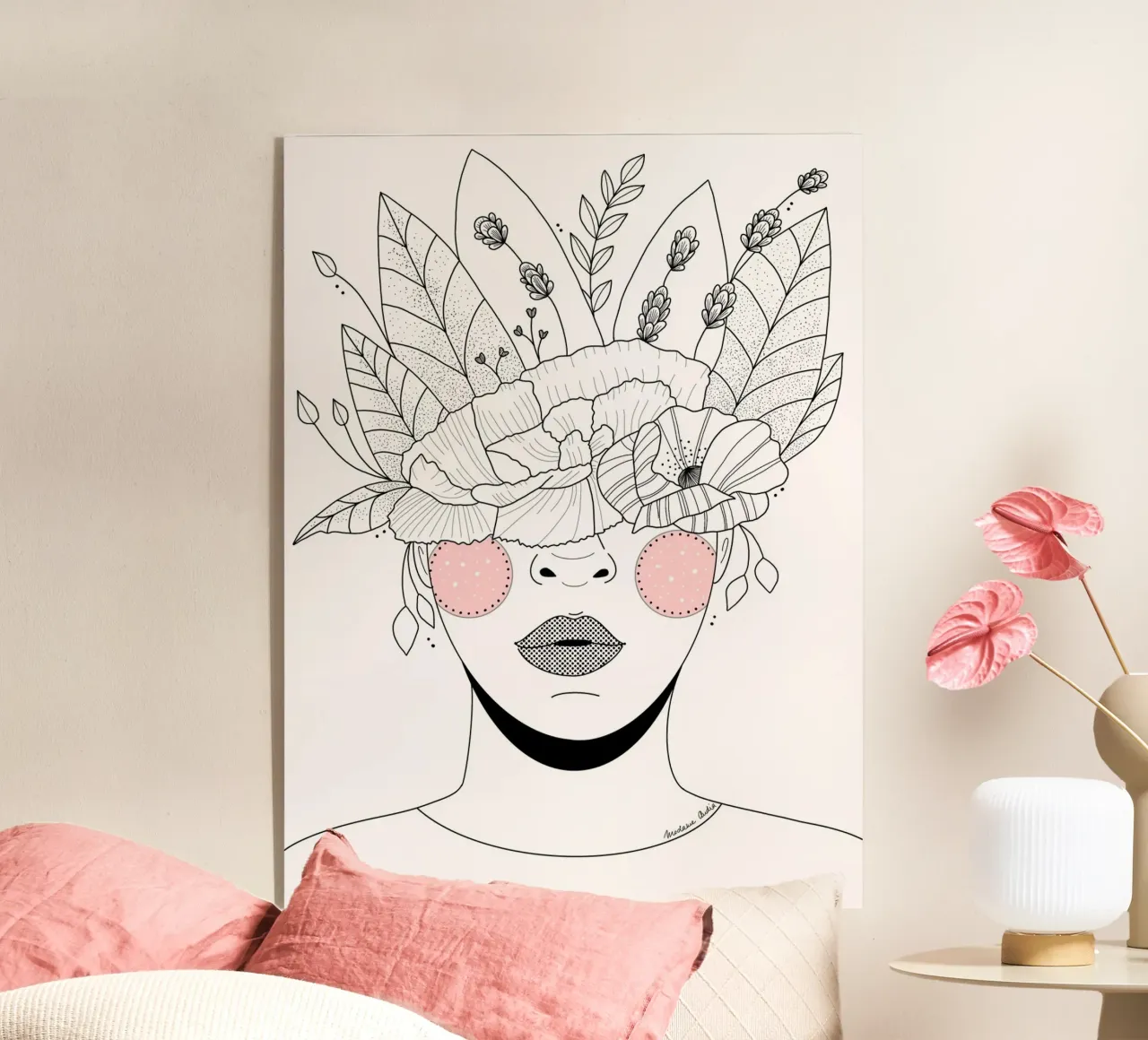 Blossom - Fineline Art acrylic glass by Madame Andia