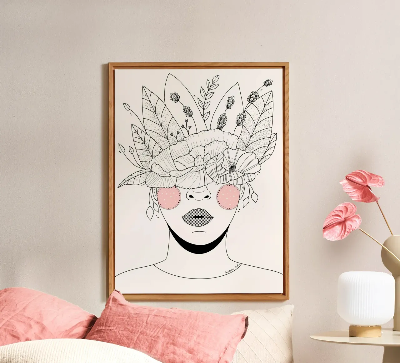 Blossom - Fineline Art pannello forex da Madame Andia