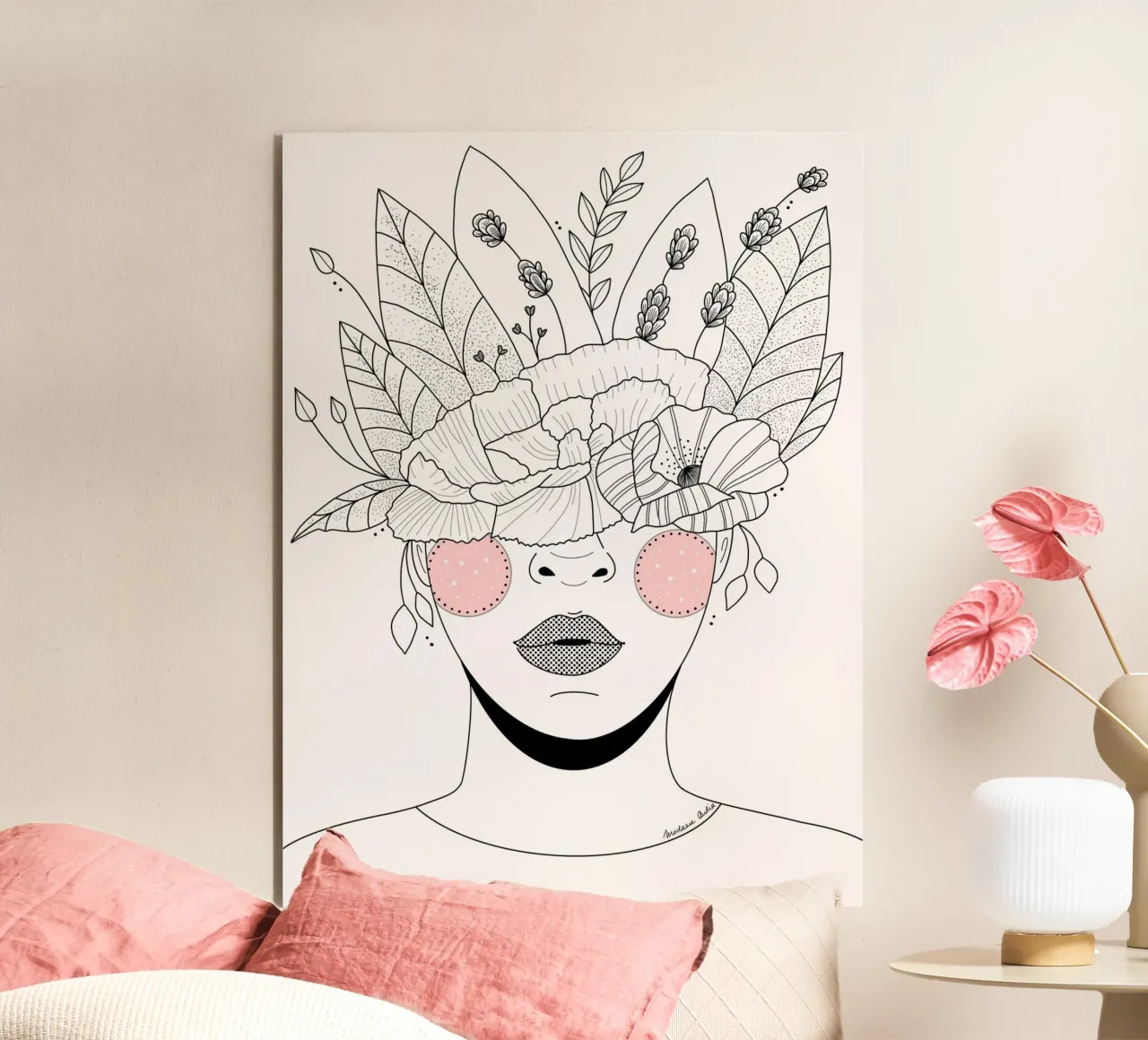 Blossom - Fineline Art pannello forex da Madame Andia