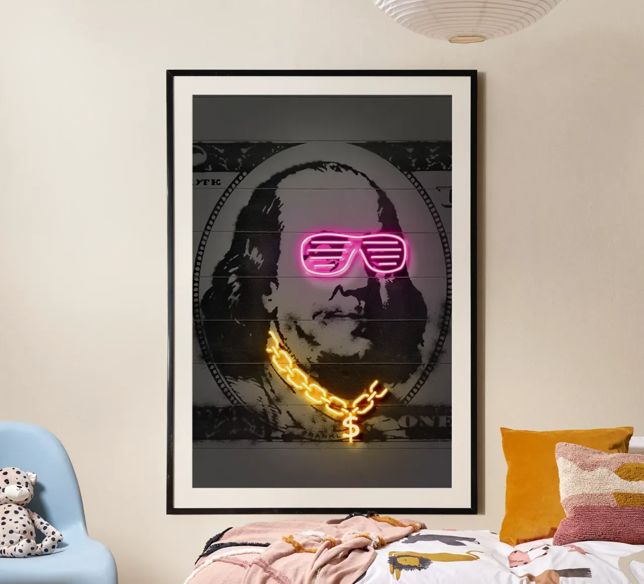 Franklin poster con telaio in legno da Octavian
