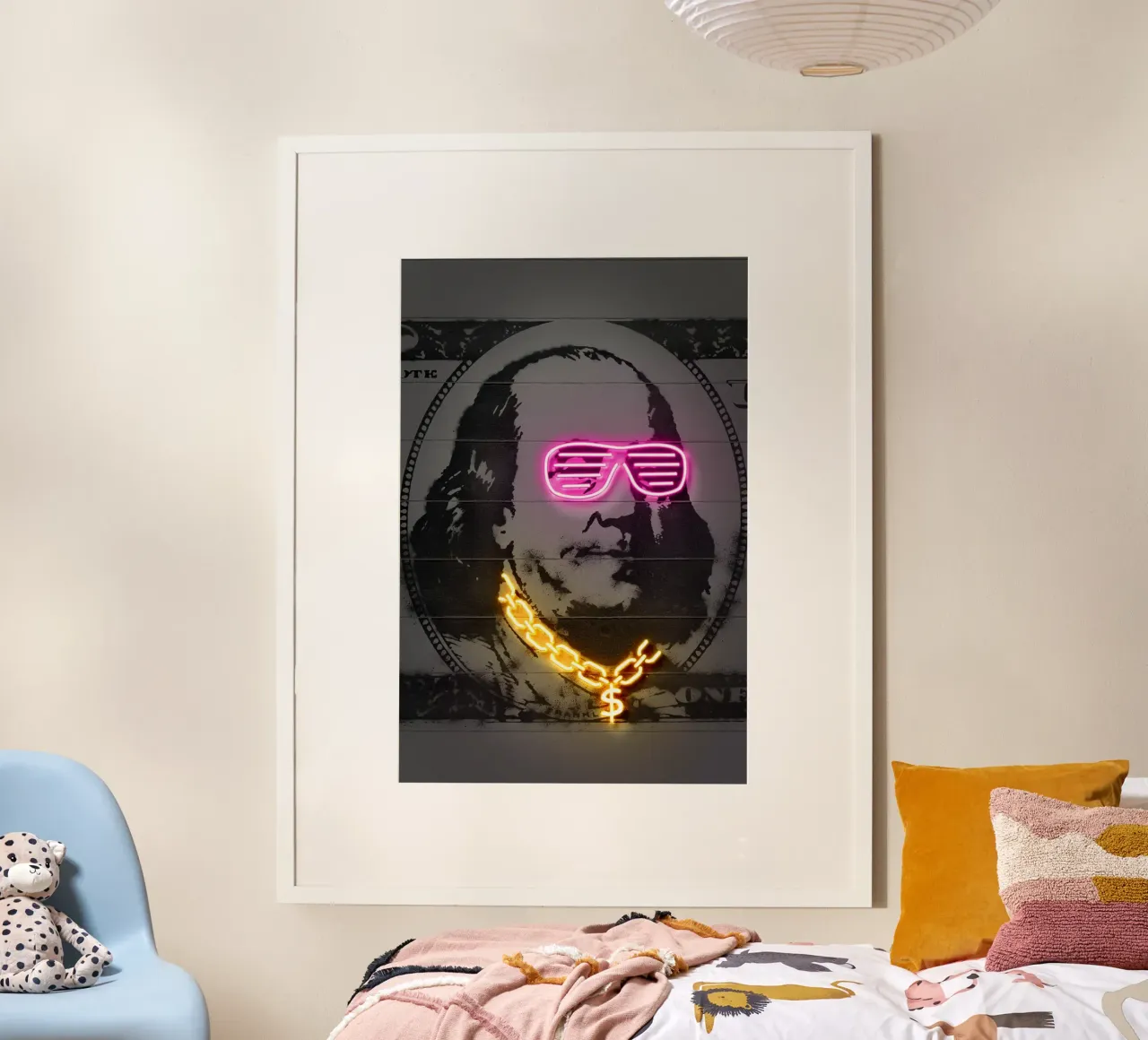Franklin poster con telaio in legno da Octavian