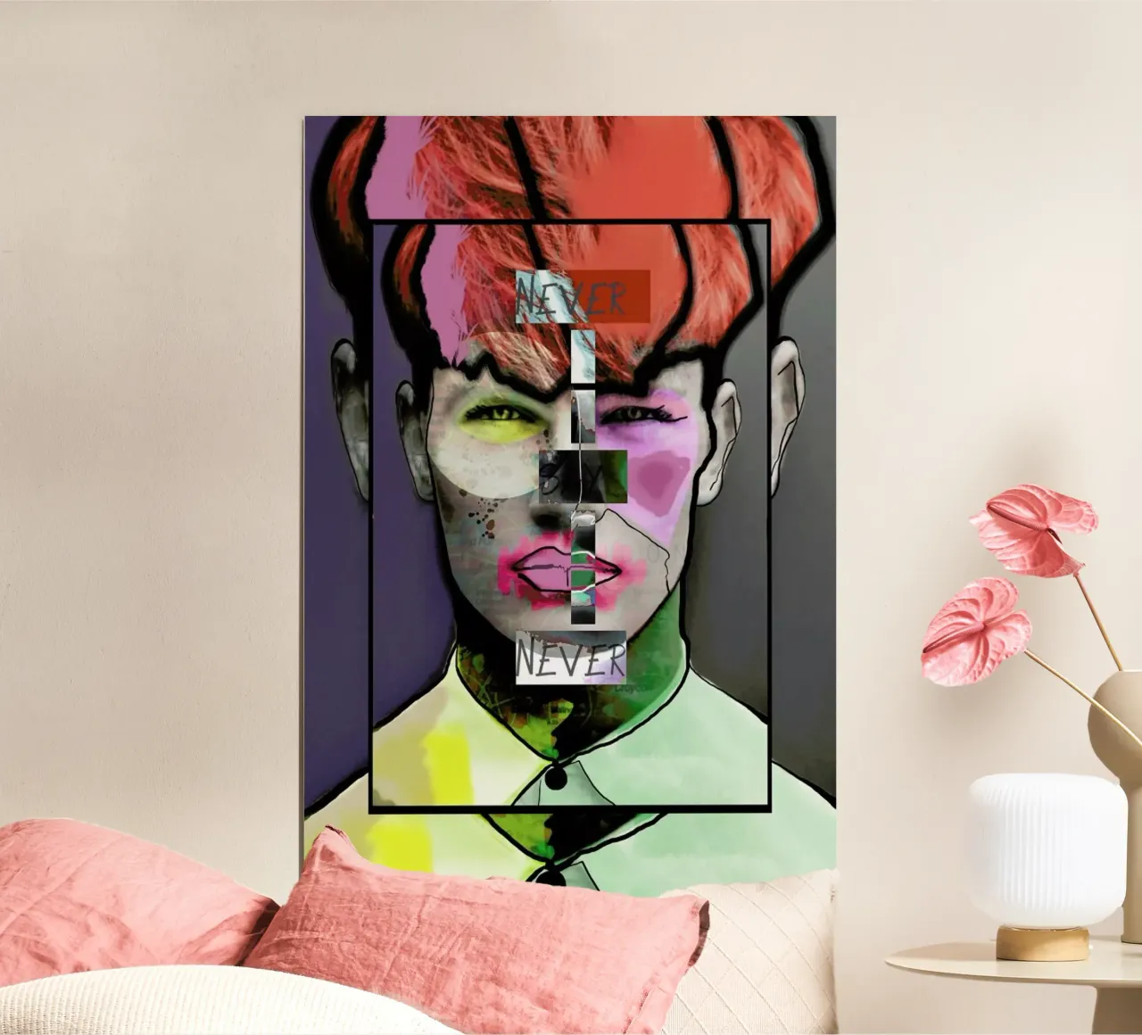 Never Say Never poster con telaio in legno da Marcell Naubert
