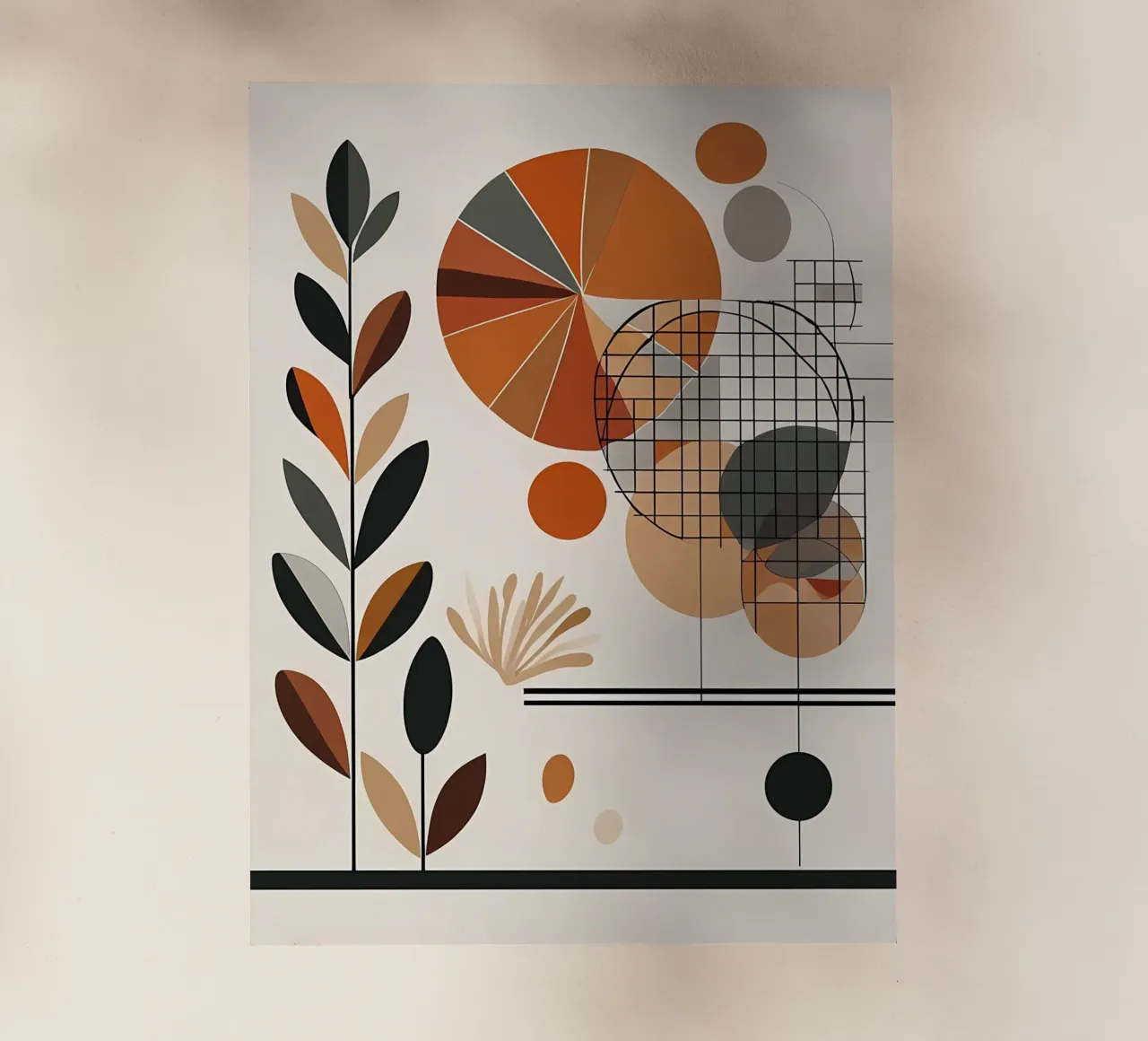 Geometria e flora calde pellicola backlit da Artistic-shop