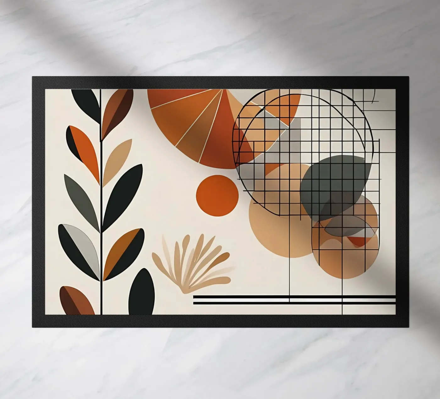 Geometria e flora calde zerbino da Artistic-shop