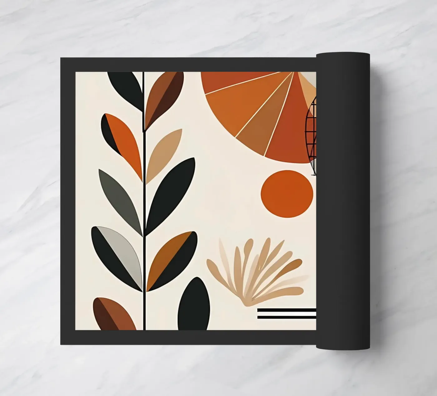 Geometria e flora calde zerbino da Artistic-shop