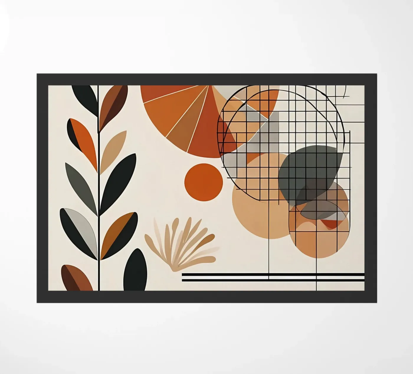 Geometria e flora calde zerbino da Artistic-shop