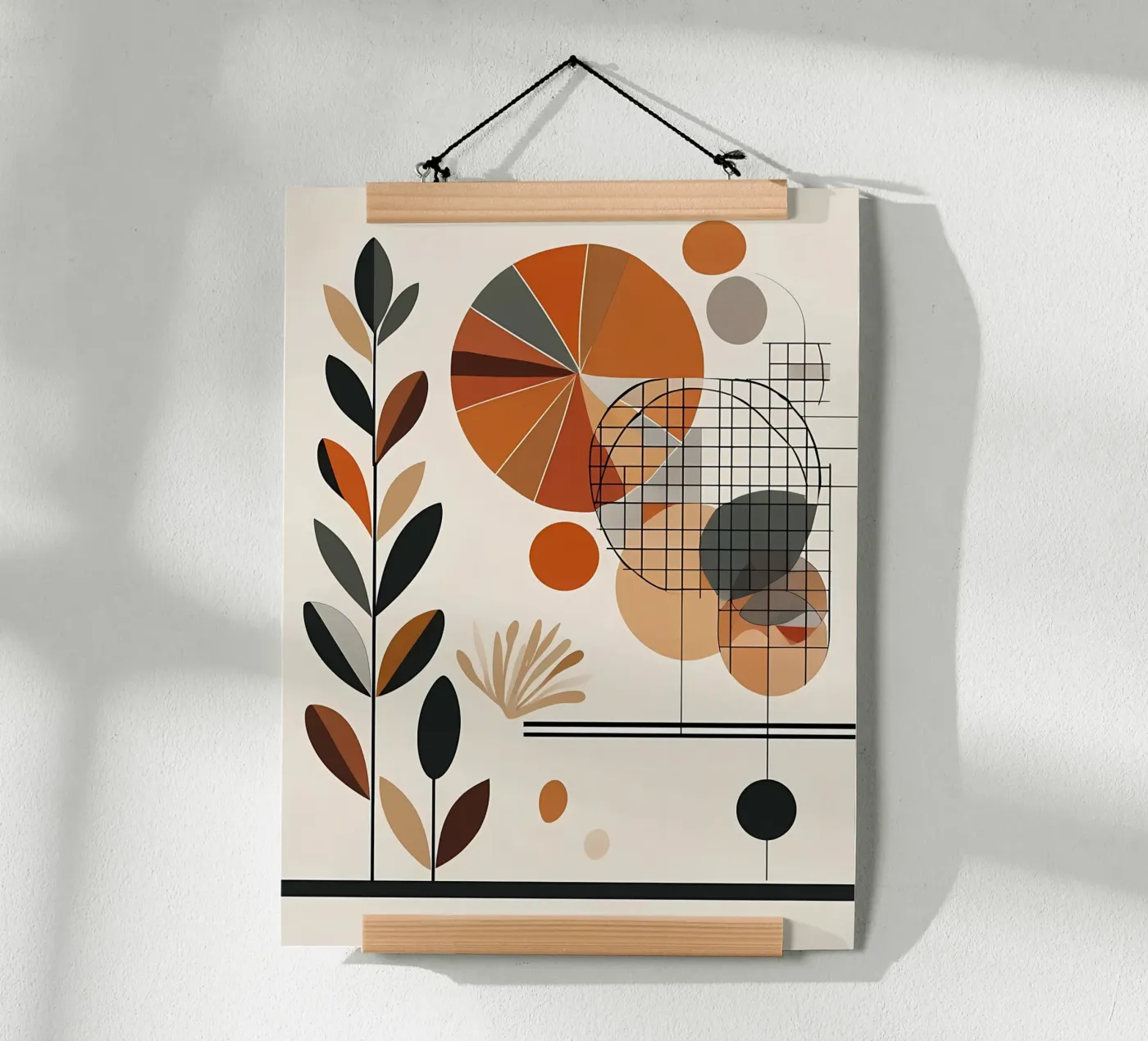 Geometria e flora calde poster da Artistic-shop