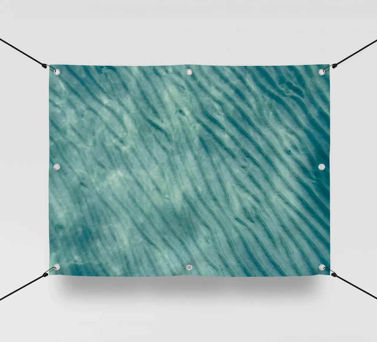 Increspature in verde acqua telo in pvc da Artistic-shop