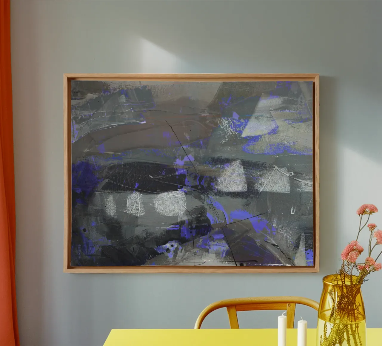 Profondità cromatiche tela con Cornice a cassetta da Artistic-shop