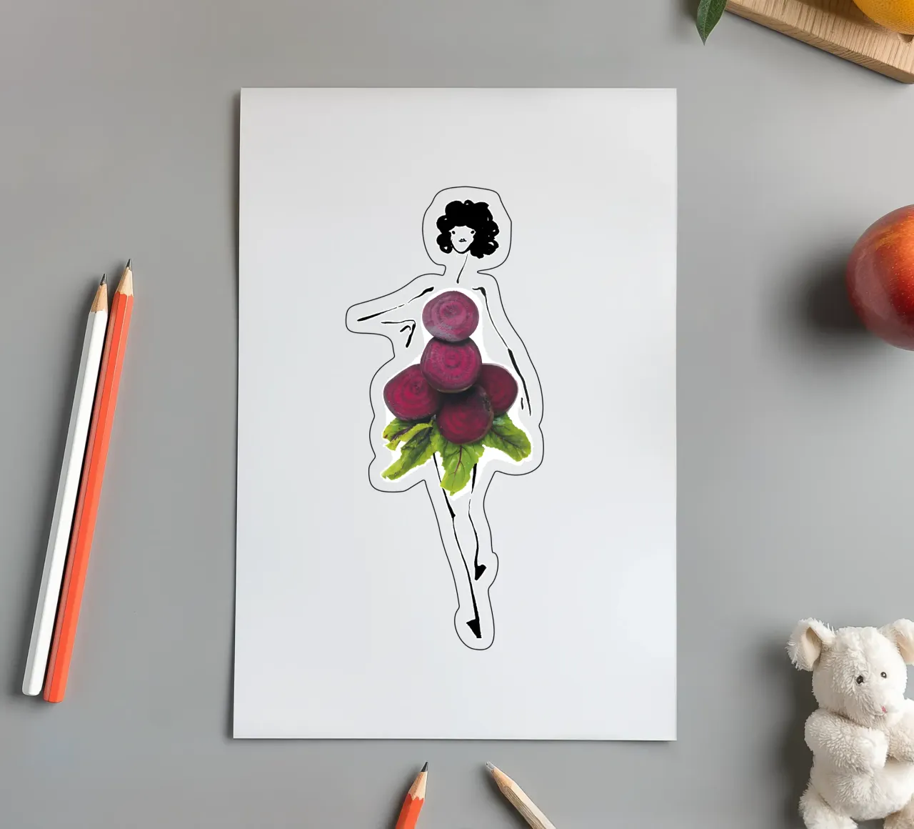 Feel the Beet Stickerbogen von Gretchen Roehrs