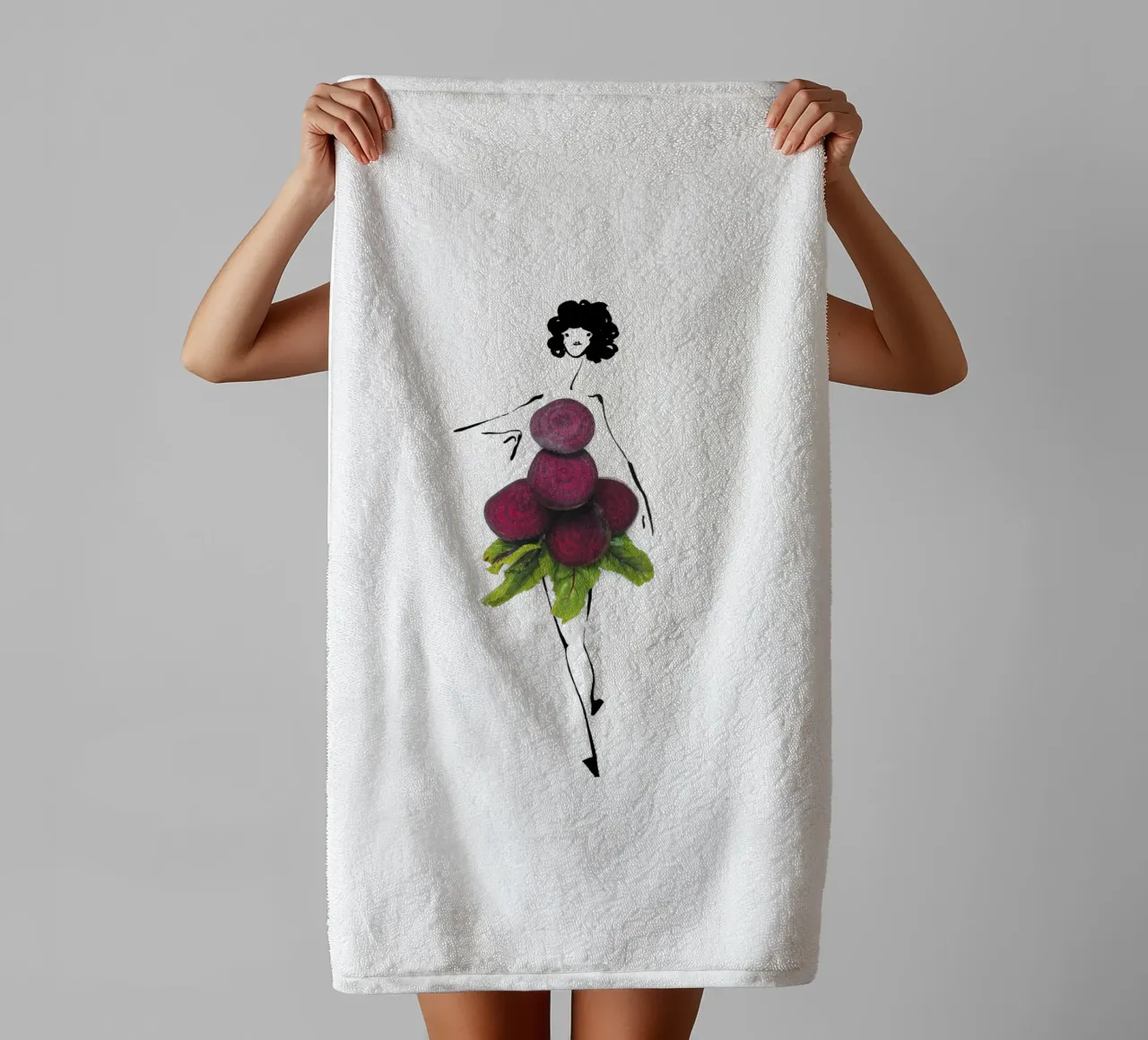 Feel the Beet asciugamano da bagno da Gretchen Roehrs