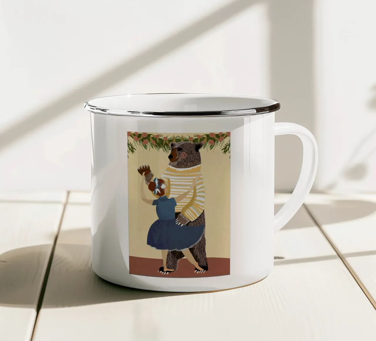 Dance tazza in smalto da Amalia Restrepo