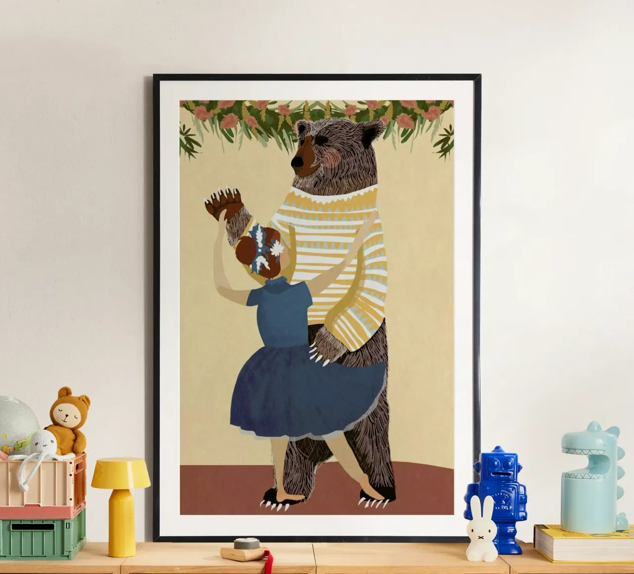 Dance poster con telaio in legno da Amalia Restrepo