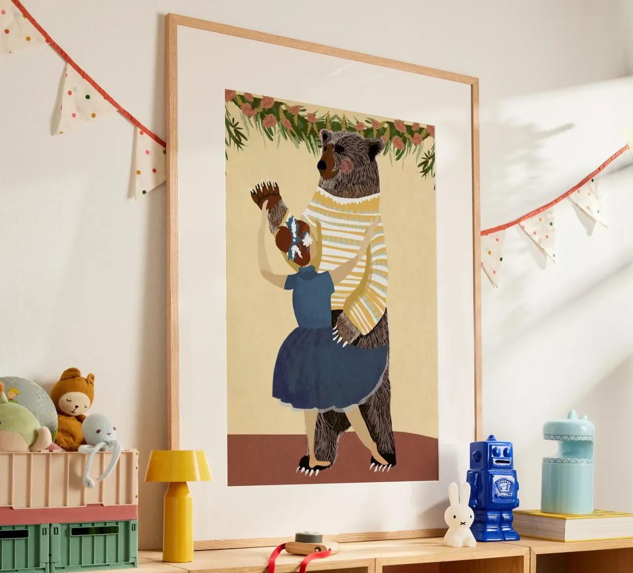 Dance poster con telaio in legno da Amalia Restrepo