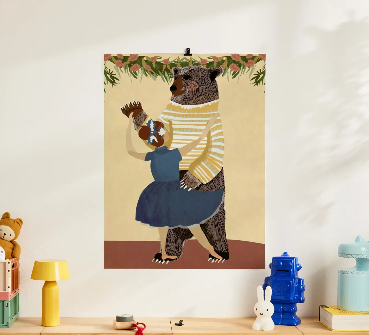 Dance poster con telaio in legno da Amalia Restrepo