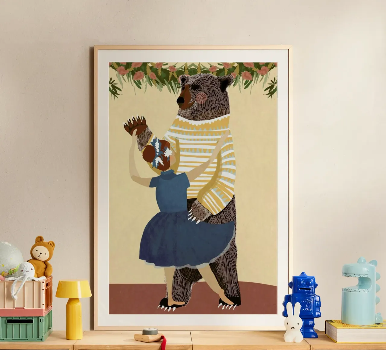 Dance poster con telaio in legno da Amalia Restrepo