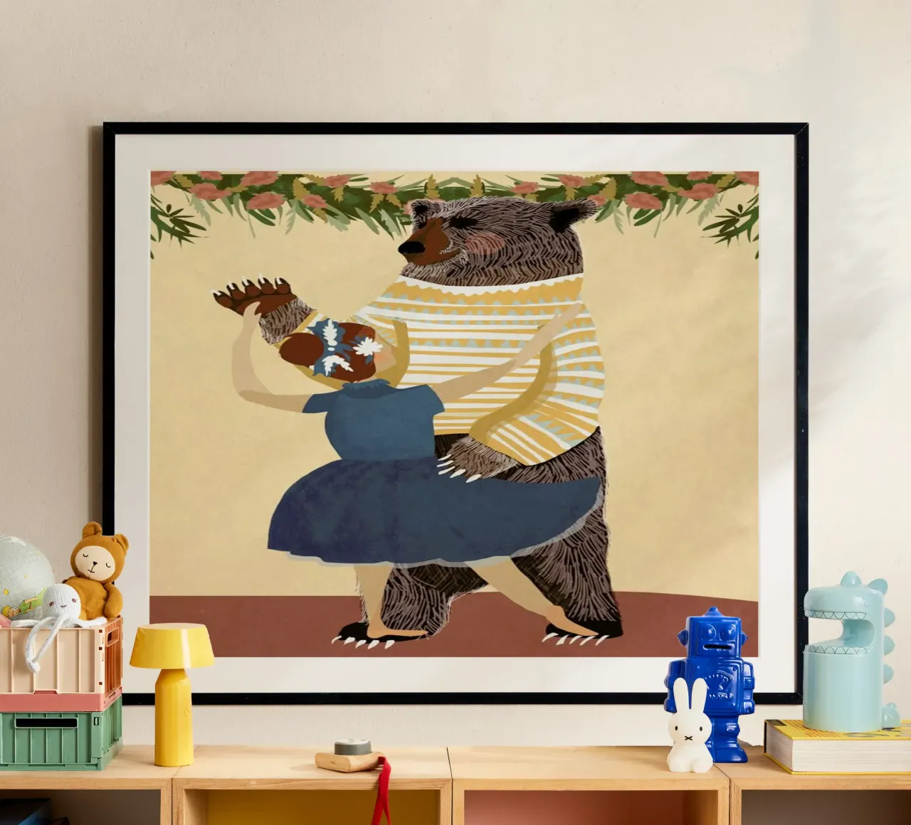 Dance poster con telaio in legno da Amalia Restrepo
