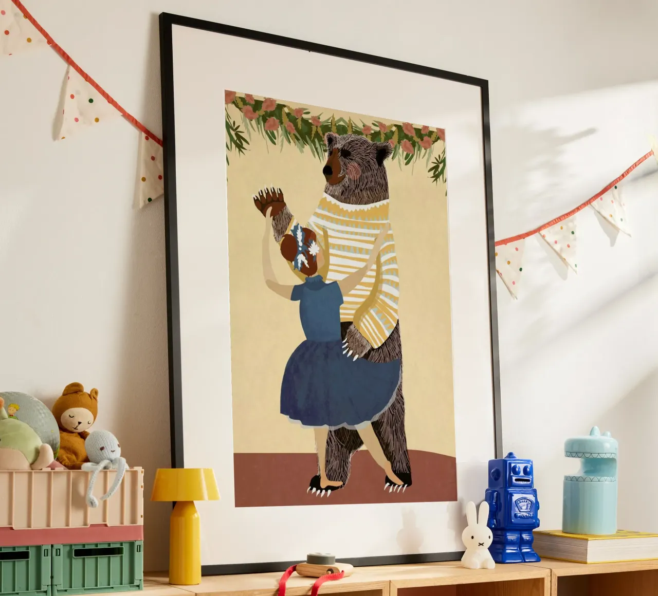 Dance poster con telaio in legno da Amalia Restrepo