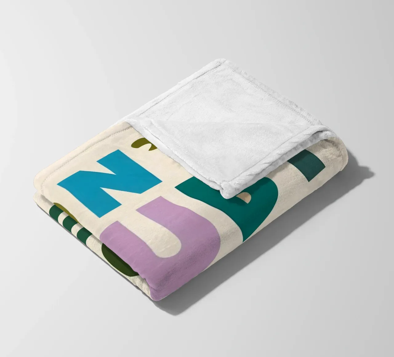 Don't Doubt Yourself - Colorful Typography fleece blanket by inspirational quote