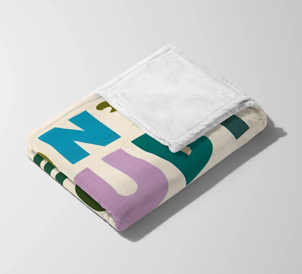 Don't Doubt Yourself - Colorful Typography fleece blanket by inspirational quote