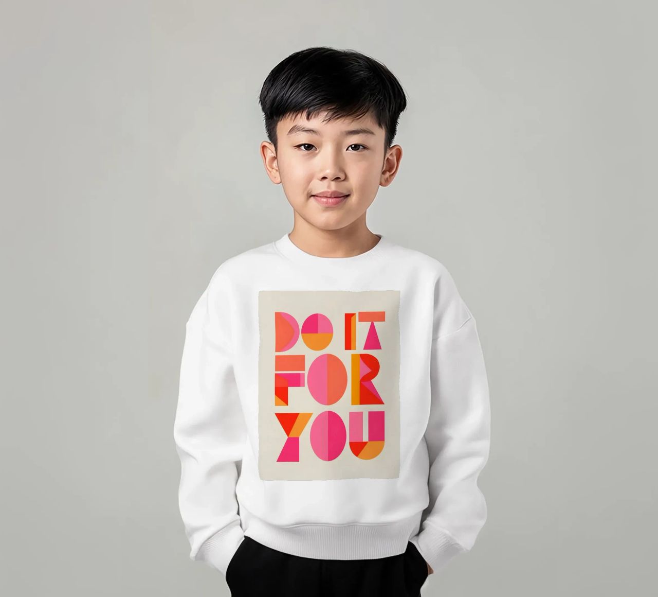 Automotivación geométrica sudadera para niño de inspirational quote