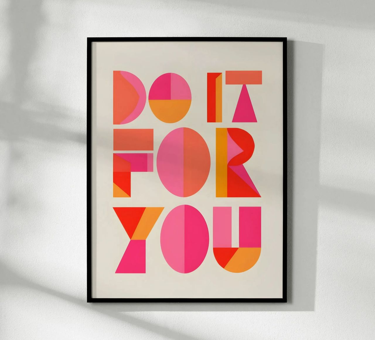 Geometrische Selbstmotivation Poster von inspirational quote