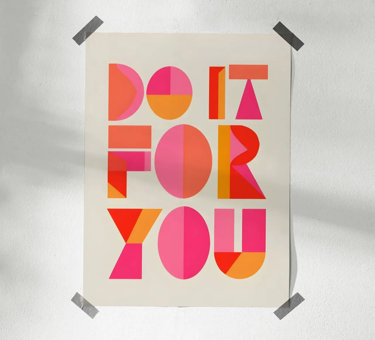 Auto-motivazione geometrica poster da inspirational quote