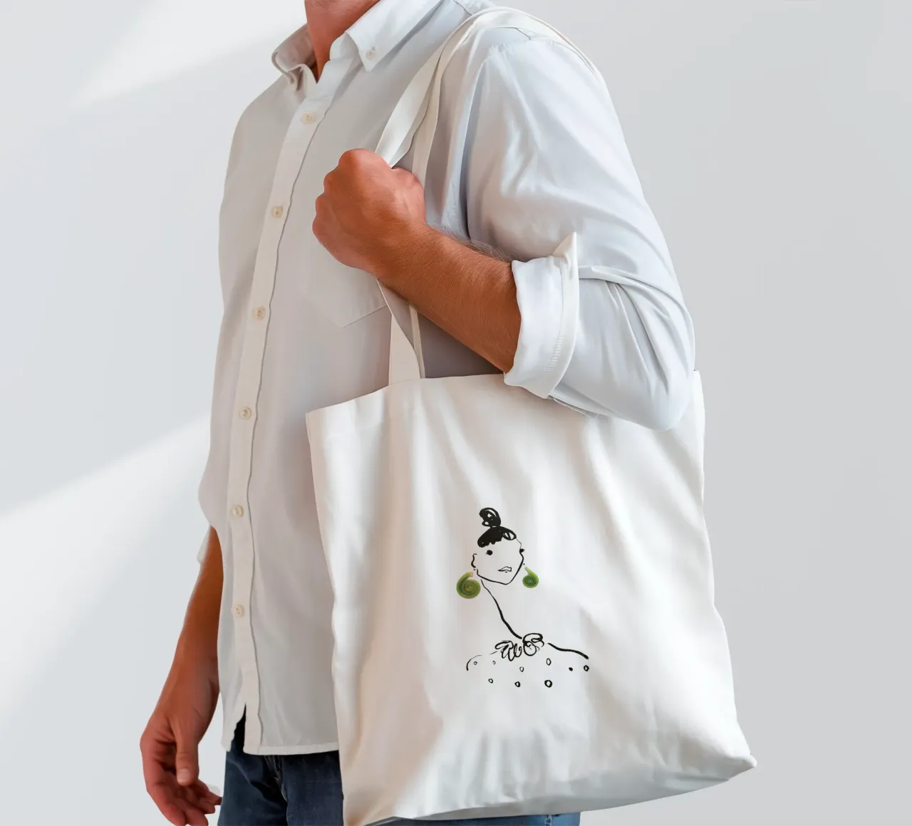 Fiddlehead borsa in juta da Gretchen Roehrs