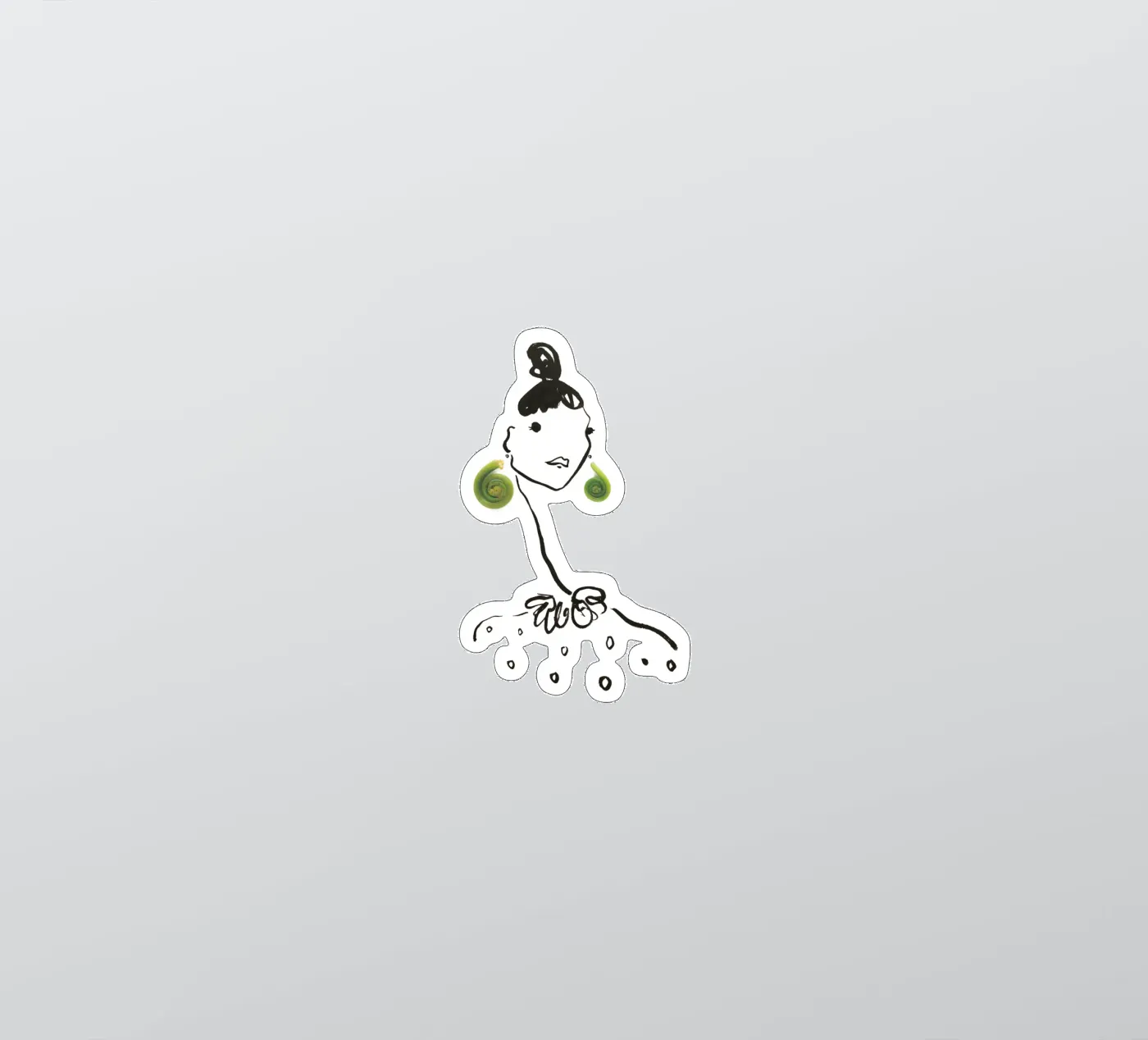 Fiddlehead adesivo da Gretchen Roehrs