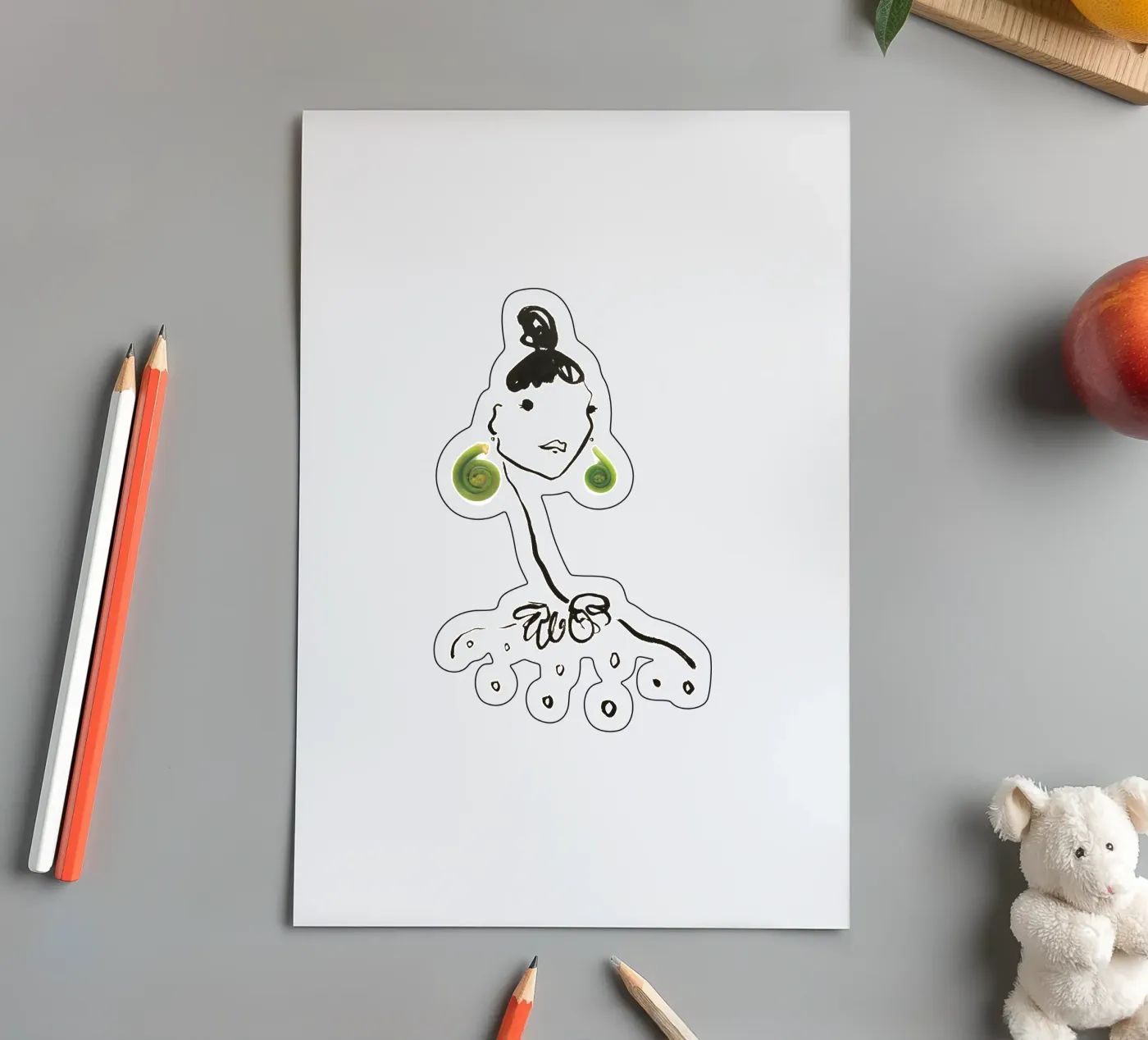 Fiddlehead stickervel van Gretchen Roehrs