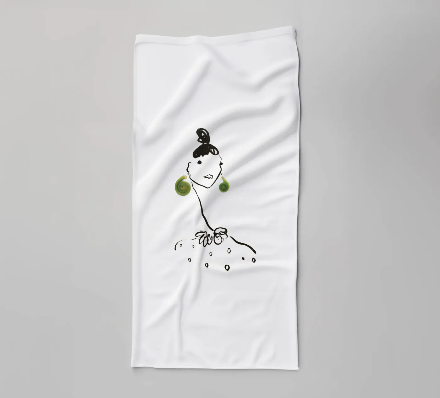 Fiddlehead badhanddoek van Gretchen Roehrs