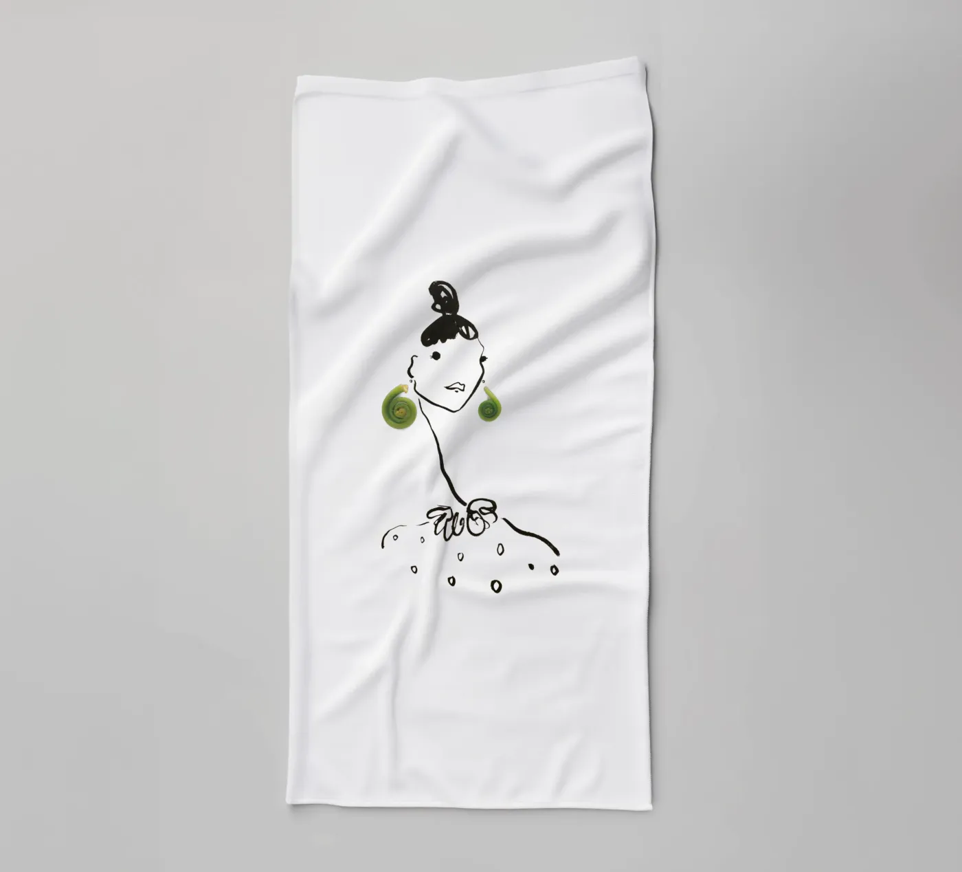 Fiddlehead badhanddoek van Gretchen Roehrs