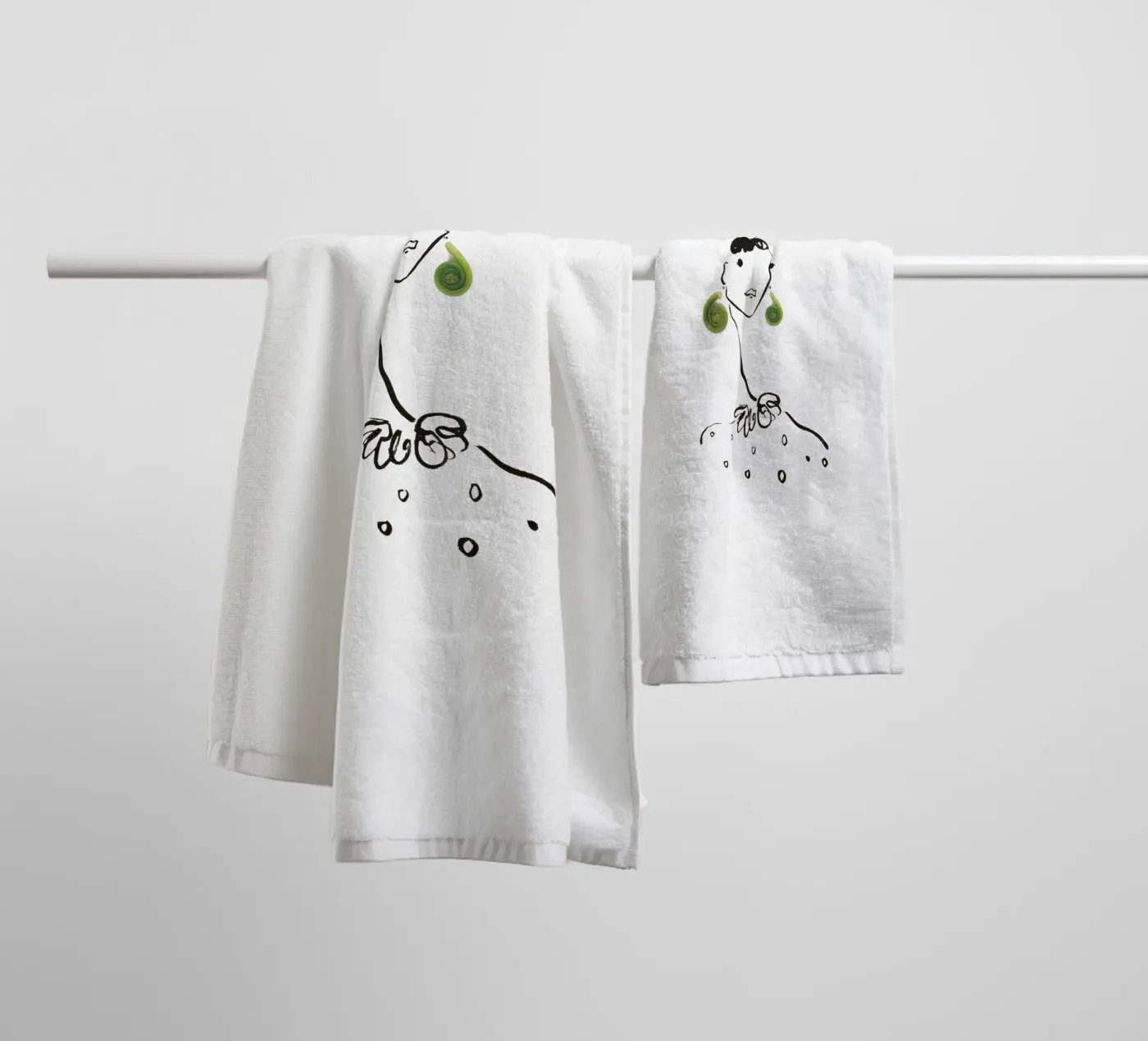 Fiddlehead badhanddoek van Gretchen Roehrs