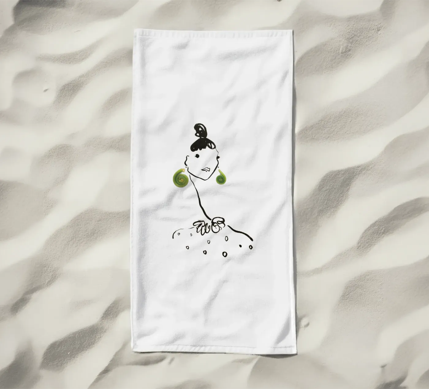 Fiddlehead strandhanddoek van Gretchen Roehrs